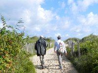 DSCN1919  Jacques and Christine head over the dunes