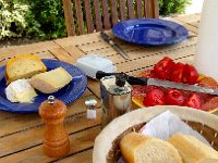 IMG 0476  Wonderful cheese, salami, tomatoes and baguette
