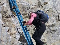 20140818 100751  Christine starts up the ladder..