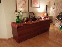 20141223 175333  Credenza with cones, cards and cutouts