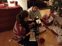 20141224 211724  Brigitte gets a pearl necklace while Nico scores a butterdish!