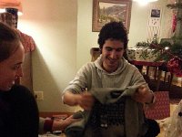 20141224 213703  Nico gets a cashmere sweater from Brigitte