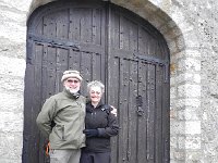 DSCN2865  Eric posed us in front of the gates to the chateau.