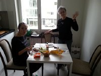 20141221 131728  December 21 - working Sunday lunch at 1 Mimosenstrasse