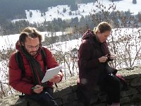 DSCN1234  Meanwhile up on the hill, the artists pursued their arts