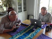 DSCN1667  Rolf and Mark in touch digitally with their respective worlds.