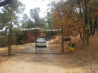 20140715 093514  Gate with prayer flags at Cindy Medici&#39;s house