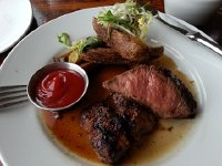 20140705 220931  We go to the Beach Chalet for dinner where I have my first hunk o&#39; meat in North America.