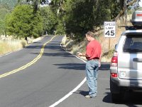 DSCN1602  Mark monitors state business on state route 128.