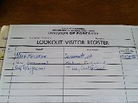 20140708 132002  We signed in on a register that probably dates to the 1960s!