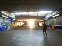 20140709 193201  then a walk beneath the freeways to Old Town