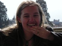 DSCN1244  Later the same day, Nikki on the balcony