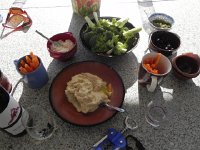 DSCN1247  First day eating on the balcony!