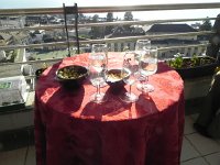 DSCN1261  Later than afternoon, snacks on the balcony