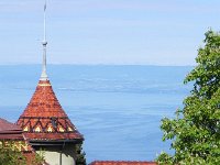 DSCN1413  The Caux Palace, Lac Léman and a blooming horse chestnut