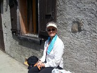 20140524 122608  Christine lunching at the cabane