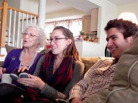 DSCN2648  Grandma, grand-daughter and Nico