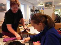 DSCN2513  19 October-Bri paying for their coffee at the train station.