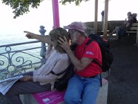 DSCN2465  Greg tries to orient Robin