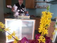 20150412 182705  Forsythia and tulips