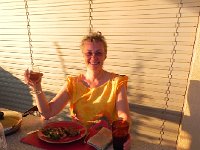DSCN4474  Dinner on the balcony