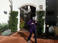 20151213 113226  Dec 13 - Gail before her abode