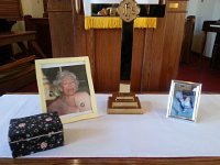 20160102 100338  Key elements - her ashed, her at Nikki&#39;s wedding, her with Val