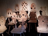 20151217 111632  And then, we discovered the Ursli exhibit! This was about a Swiss illustrator who is most famous for several children&#39;s books set in the Grisons, and these traditional chair feature prominently