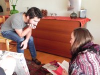 DSCN5694  Bri and Nico get cook books