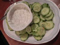 DSCN6052  Cucumbers and tatziki