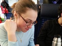 20150228 170216  Brigitte studies the Grison train system but