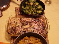 20150129 183558  made entirely with produce - butternut squash, chard and brussel sprouts -from our garden