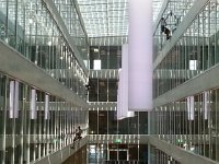 20150730 110727  Window washers inside Géopolis