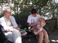 20150714 151325  Time for lunch on the bench. Val&#39;s not interested.