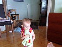 IMG 1579  Here&#39;s a fun new accessory: a crocheted red and orange scarf. Could be easy to slip on.