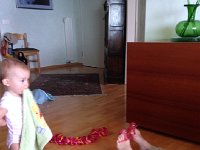 IMG 1585  Then Titine tried on the pink jellies (plastic sandles).