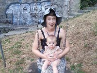 20150715 210735  After dinner we head over to the garden in Taux, then up to the little (and we mean tiny) playground by the steps.