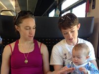 IMG 1619  On the train to Sierre Val gets acquainted with auntie Brigitte.