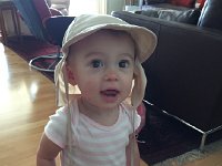 IMG 1843  Sun hats are better, even indoors!