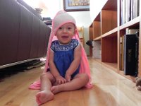 DSCN4228  Playing with the baby towel is a favorite!