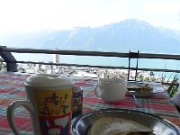 DSCN4242  Coffee and the Gramont go well with Mexican-inspired breakfast.