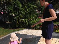 IMG 1672  Vivianne and Val in the fountain