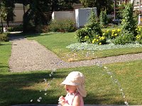 IMG 1675  Val cooling off in the fountain