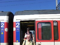 DSCN4250  Going out for a hike around and above Leysin we change trains in Aigle.