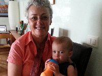 20150725 074509  Getting a drink before we hit the road.