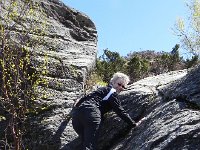 DSCN3735  Coming down through cliffs without a trail