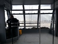 20150327 102435  March 27 - Carol and I, the only passengers on Grimentz cable car to Sorebois