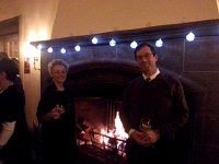 20151121 184903  Christine and David in front of the hearth
