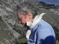 DSCN5068  Christine lunching on the summit of Le Linleu