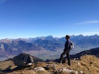 IMG 2032  David and raven with les Alpes Vaudoises
